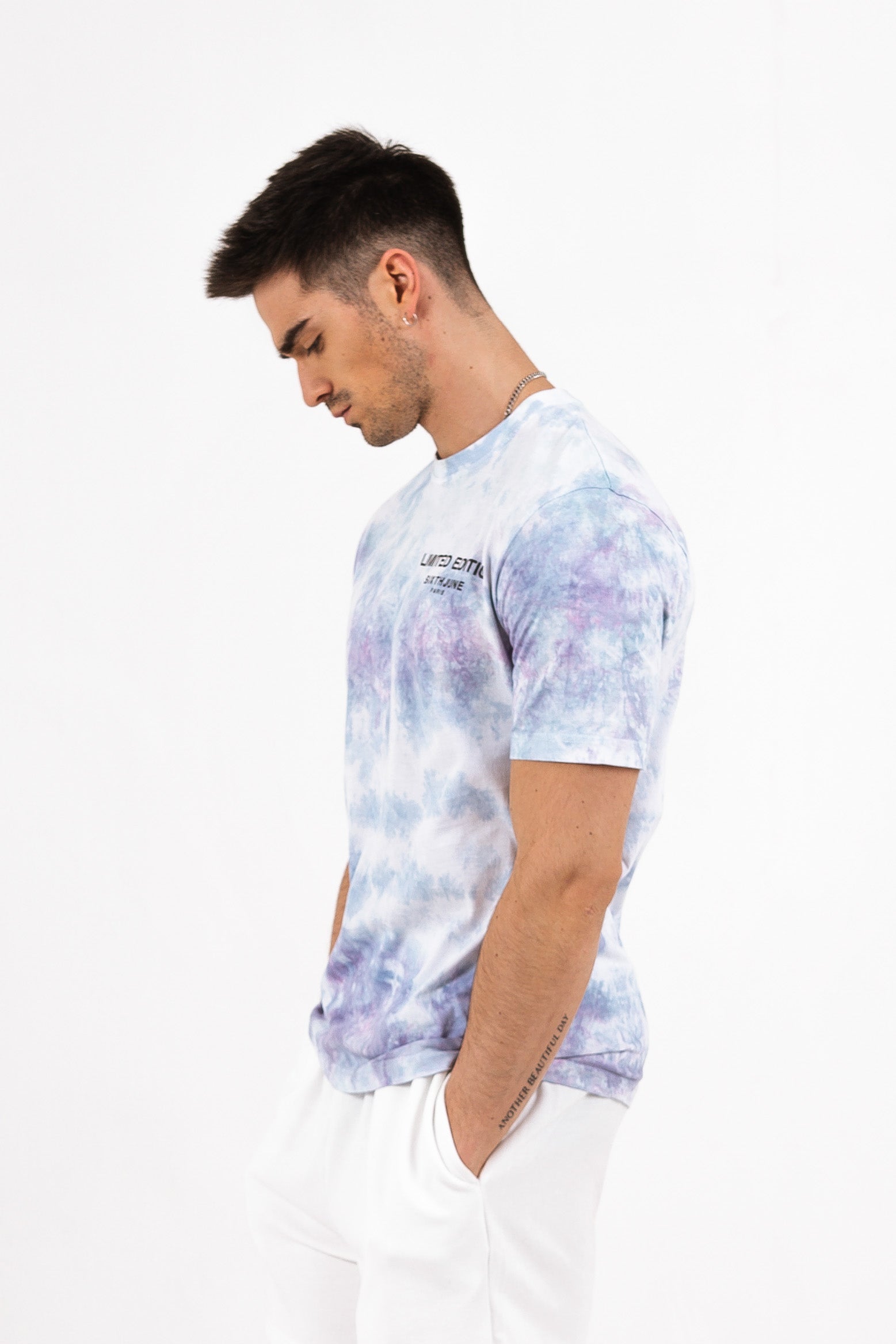 Sixth June - T-shirt manches courtes tie dye bleu vert