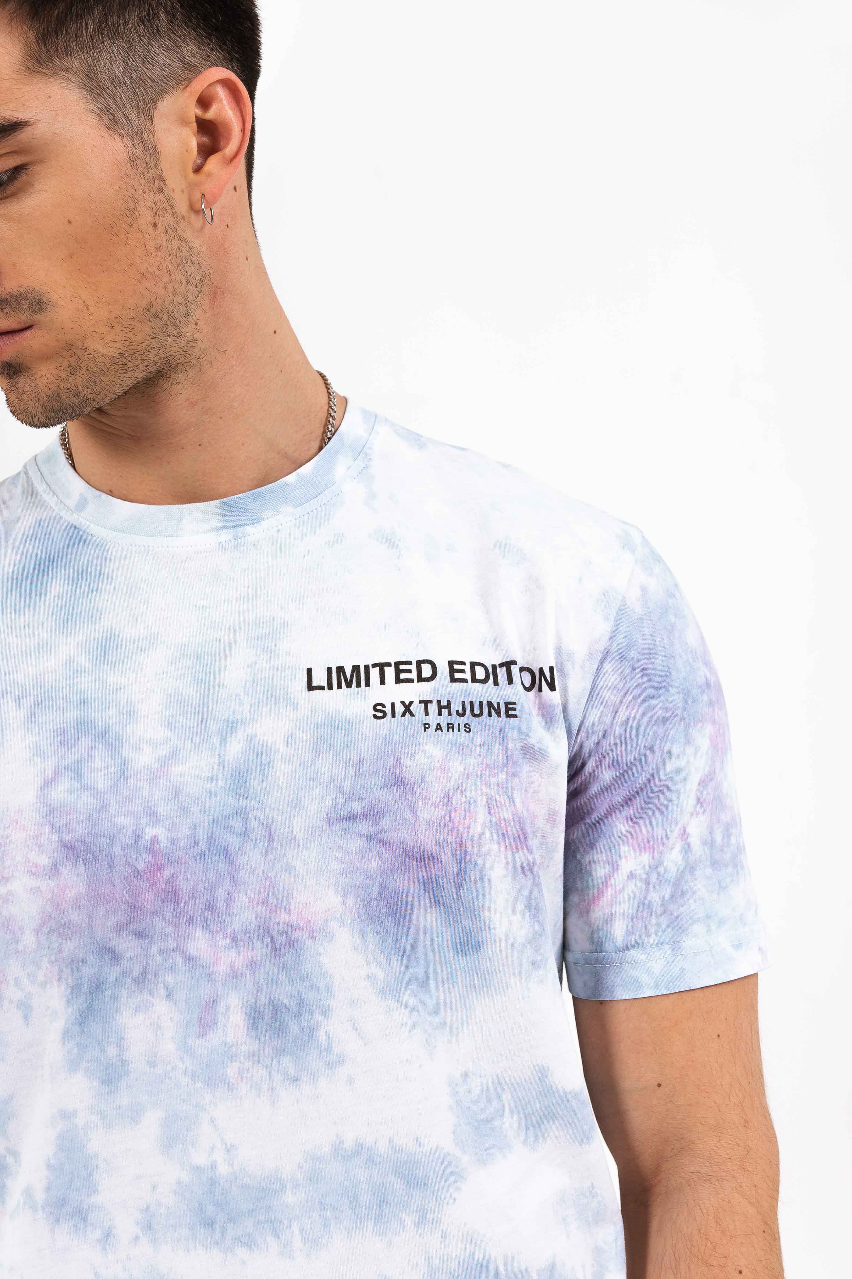 Sixth June - T-shirt manches courtes tie dye bleu vert