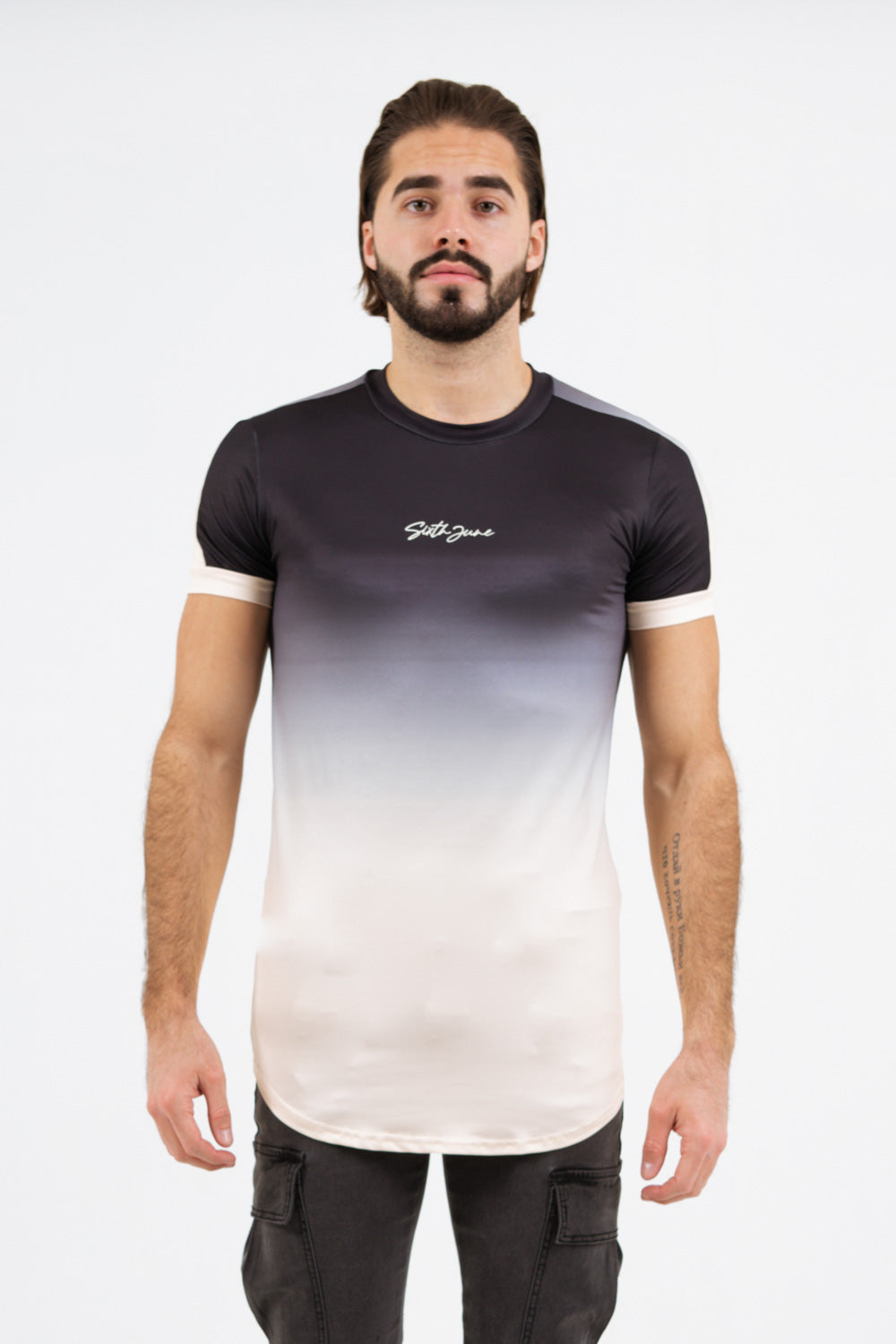 Sixth June - T-shirt dégradé logo signature beige