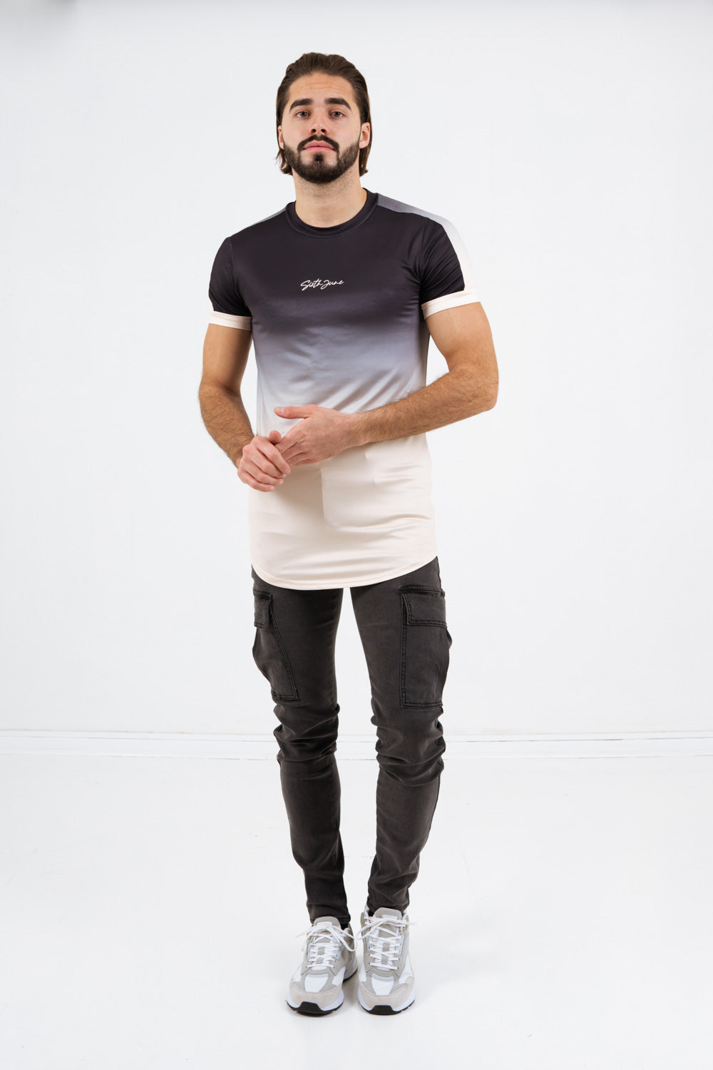 Sixth June - T-shirt dégradé logo signature beige