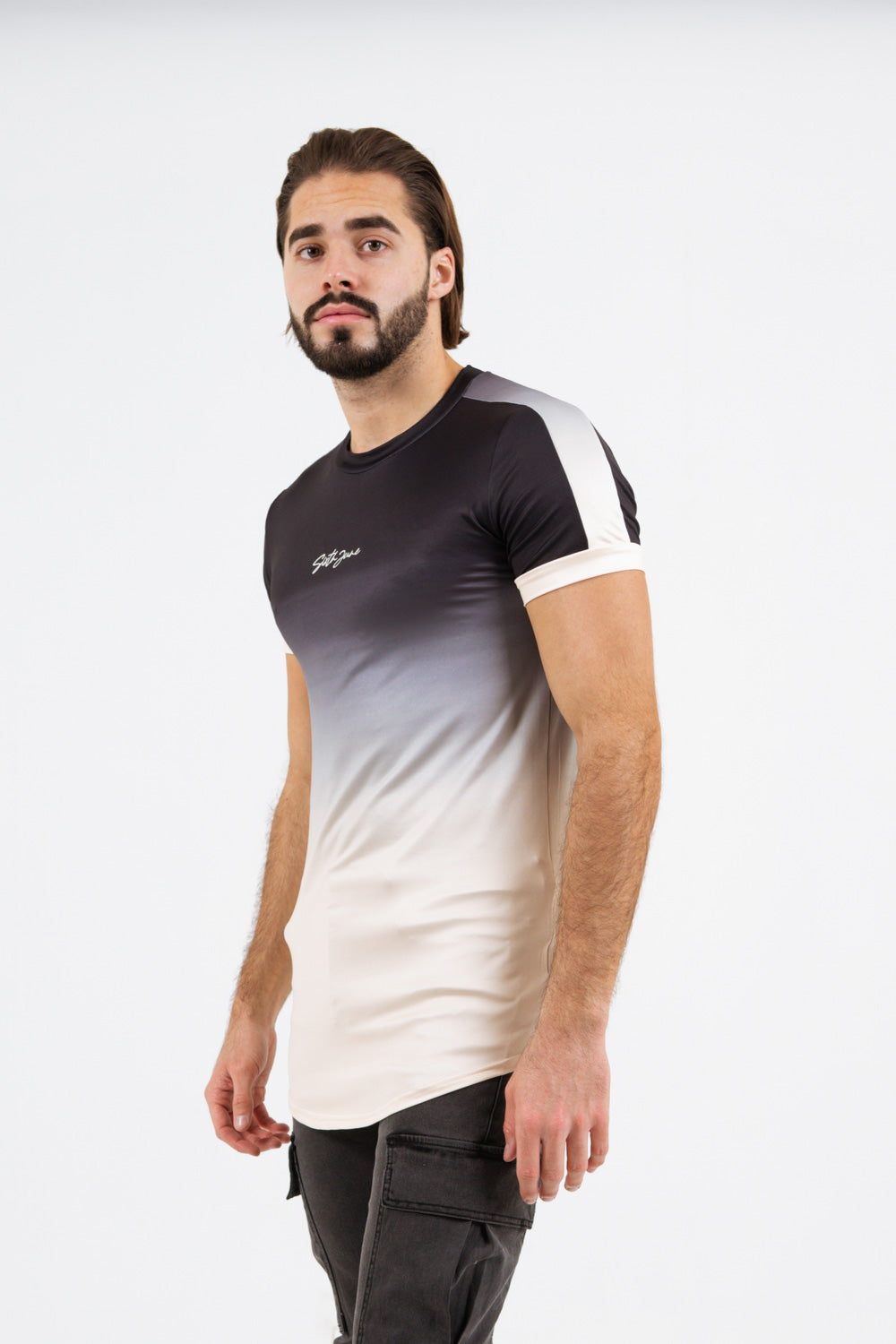 Sixth June - T-shirt dégradé logo signature beige