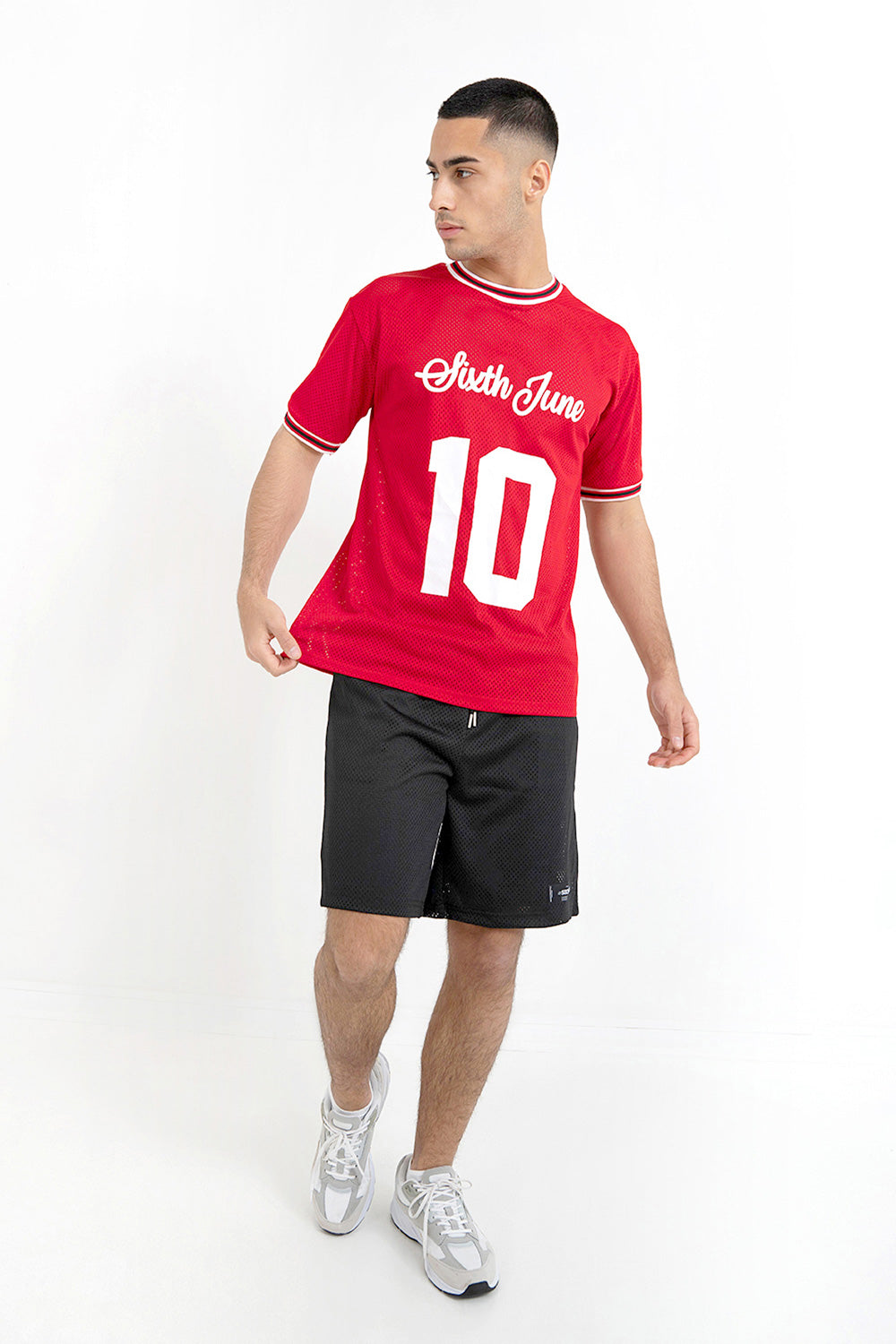 Sixth June - Maillot mesh numéro 10 Rouge