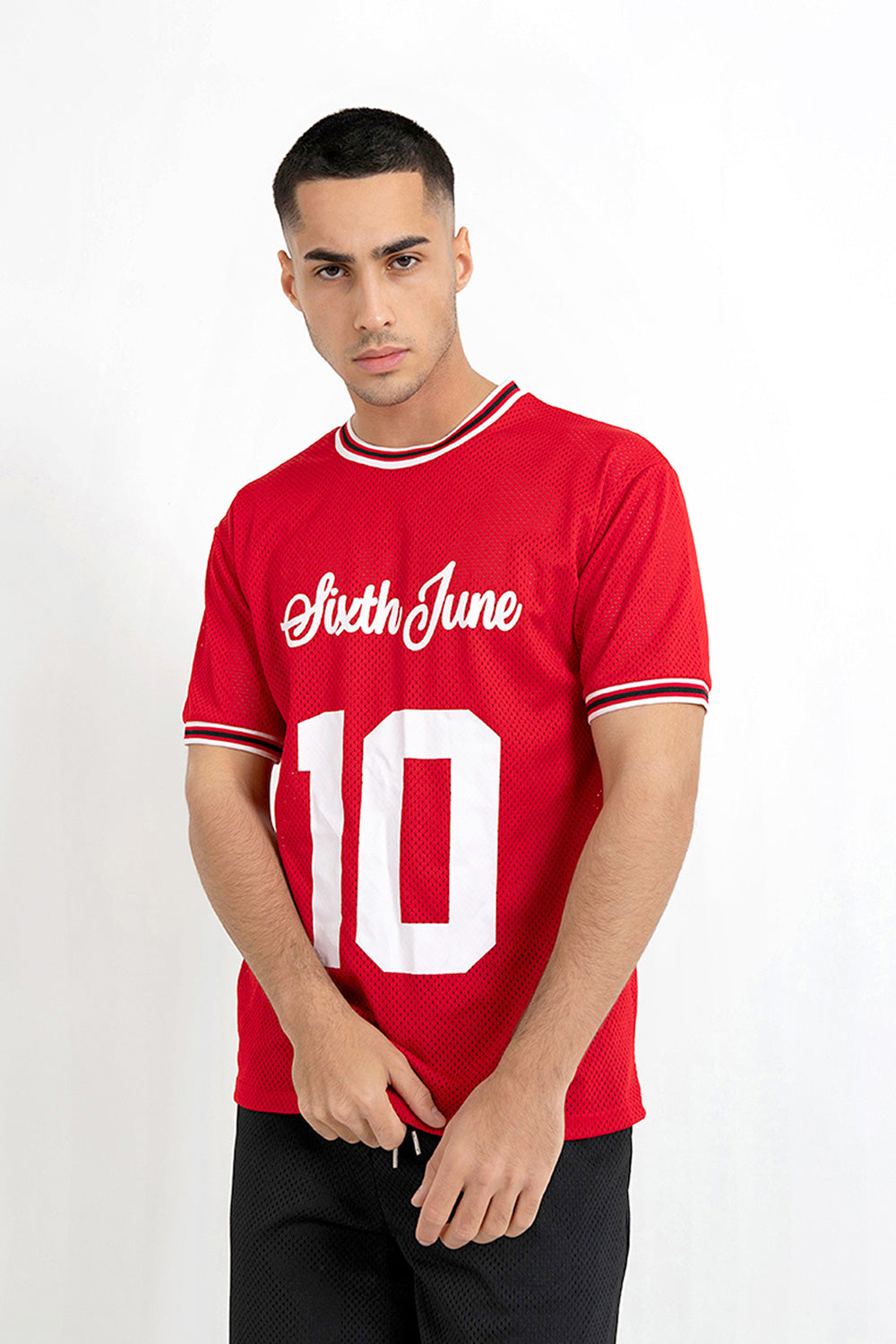 Sixth June - Maillot mesh numéro 10 Rouge