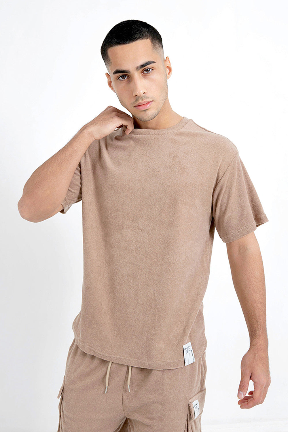 Sixth June - T-shirt tissu bouclette Beige