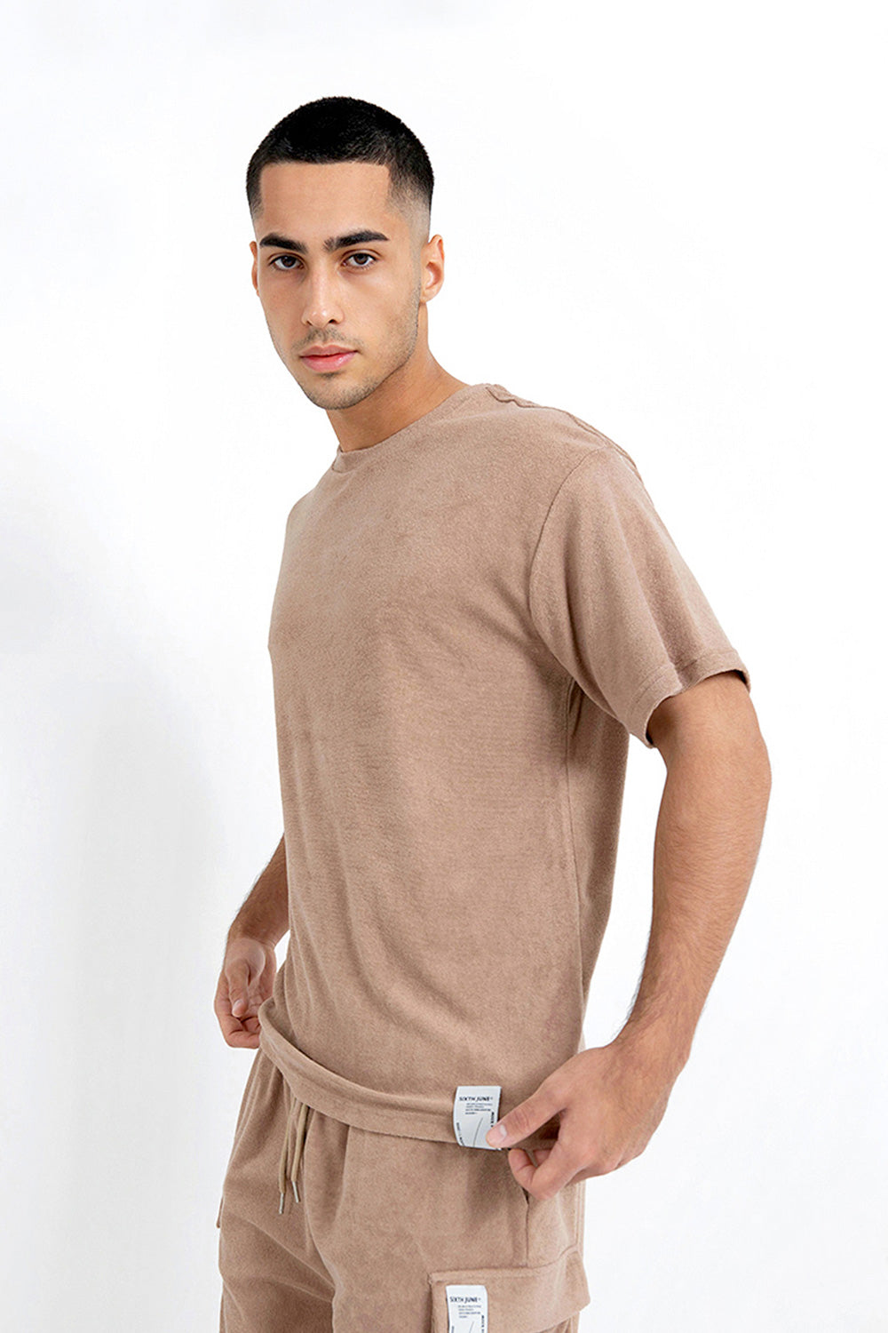 Sixth June - T-shirt tissu bouclette Beige