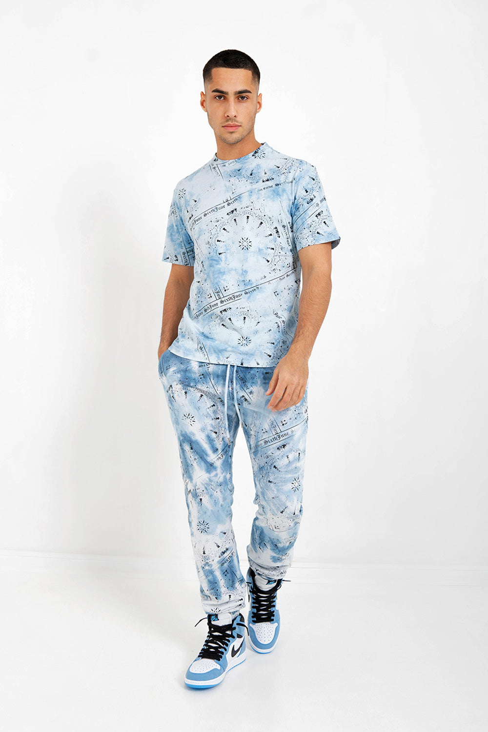 Sixth June - T-shirt tie dye bandana Bleu