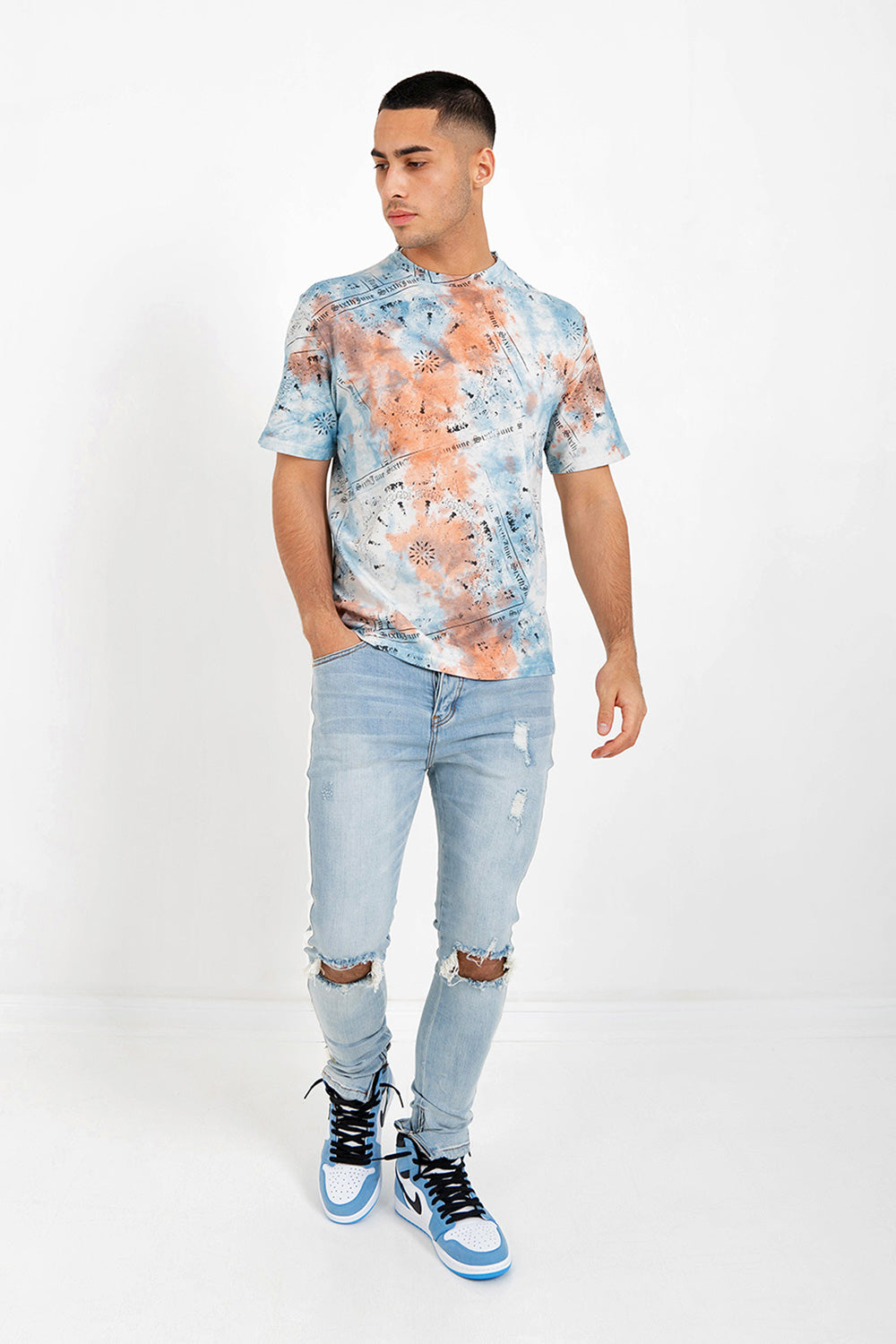 Sixth June - T-shirt tie dye bandana Orange