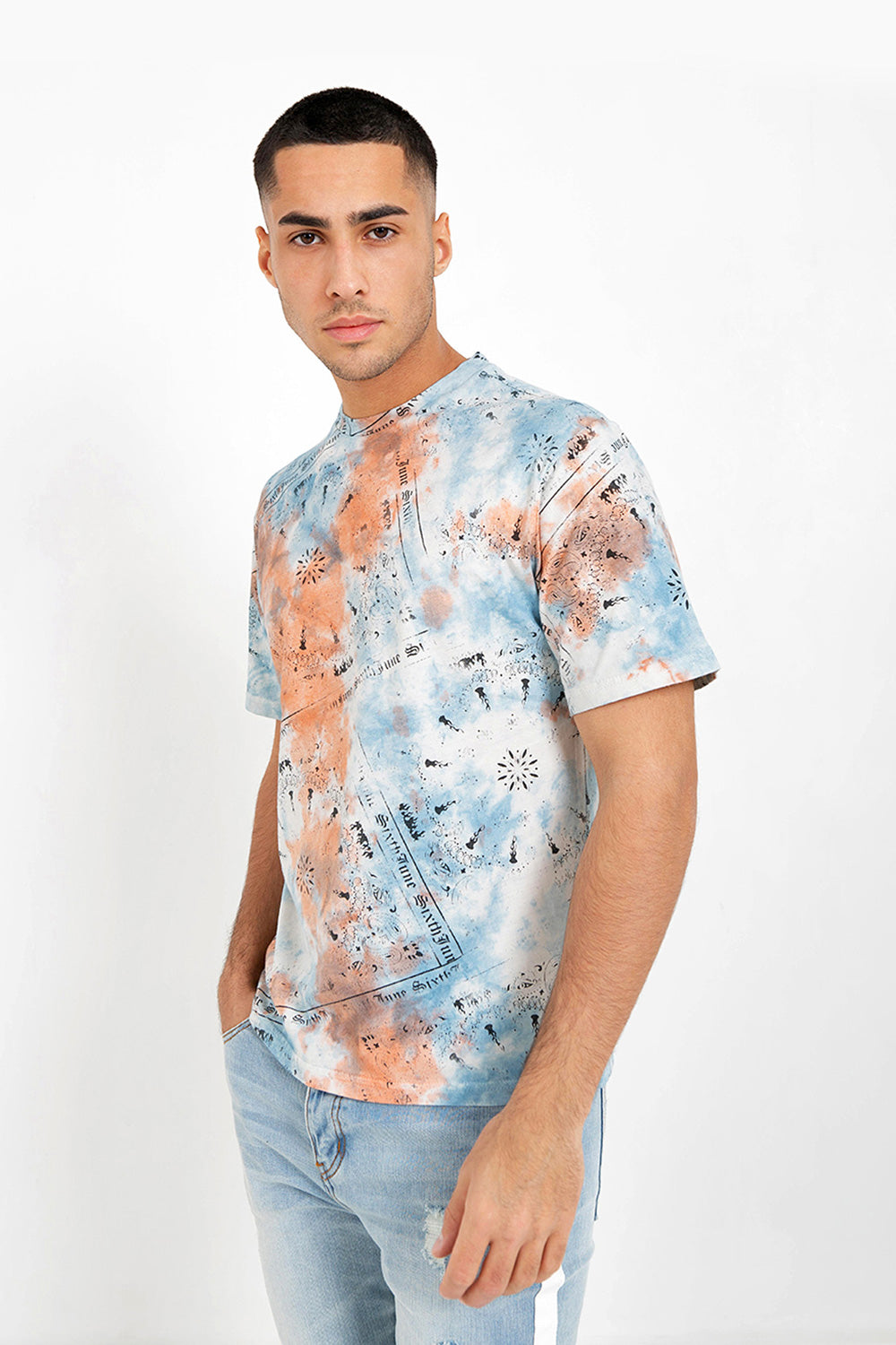 Sixth June - T-shirt tie dye bandana Orange