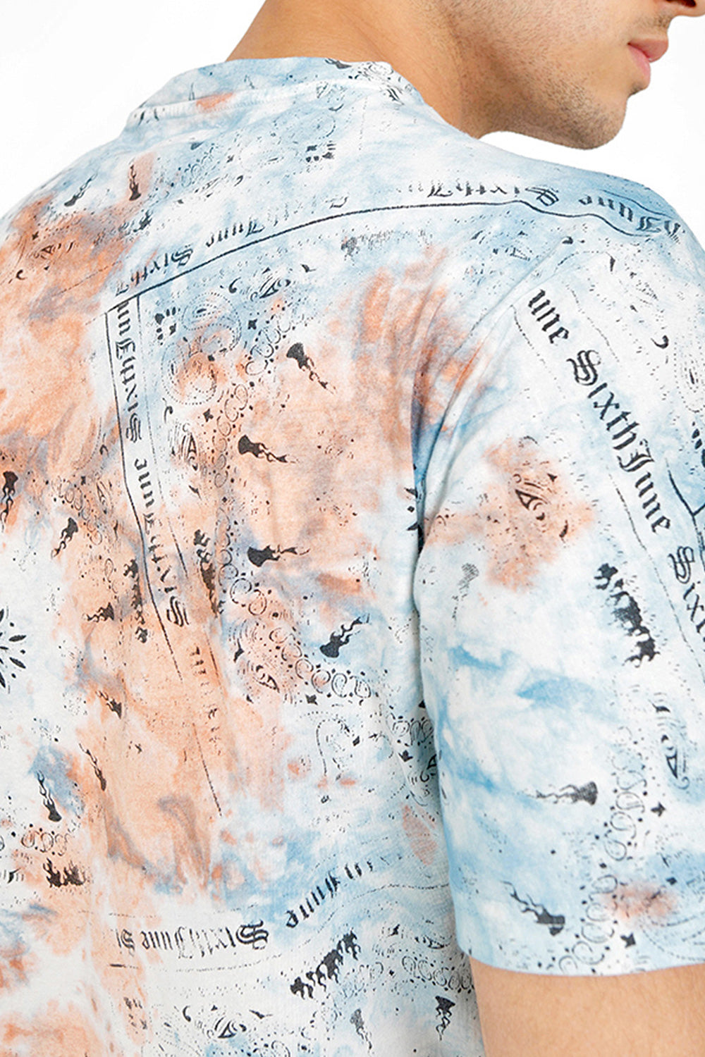 Sixth June - T-shirt tie dye bandana Orange