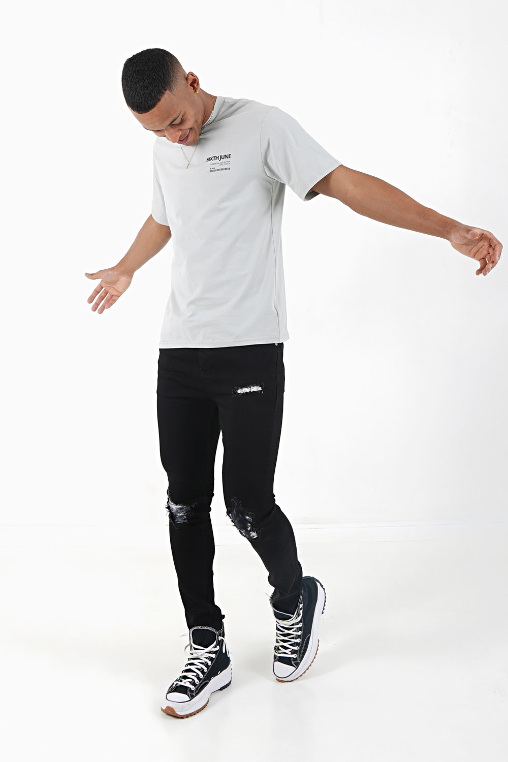 Sixth June - T-shirt barcode Vert