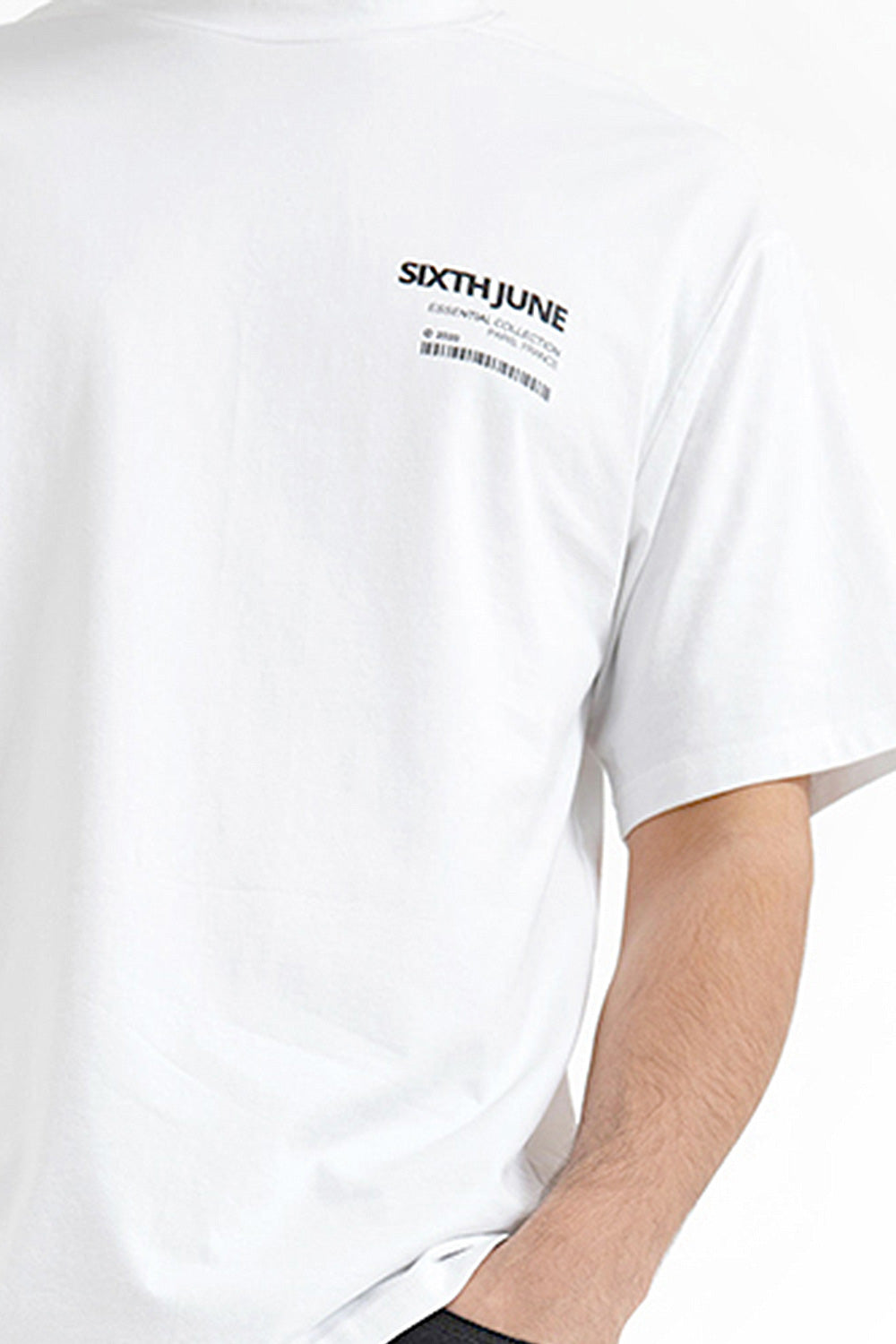 Sixth June - T-shirt barcode Blanc cassé