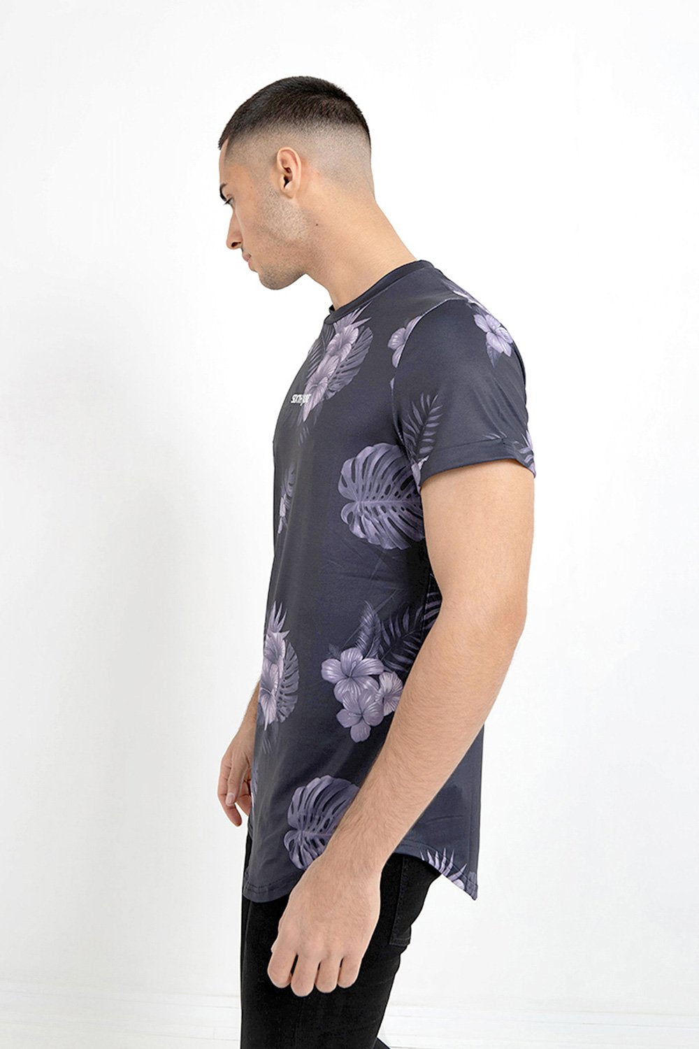 Sixth June - T-shirt flowers stretch Noir