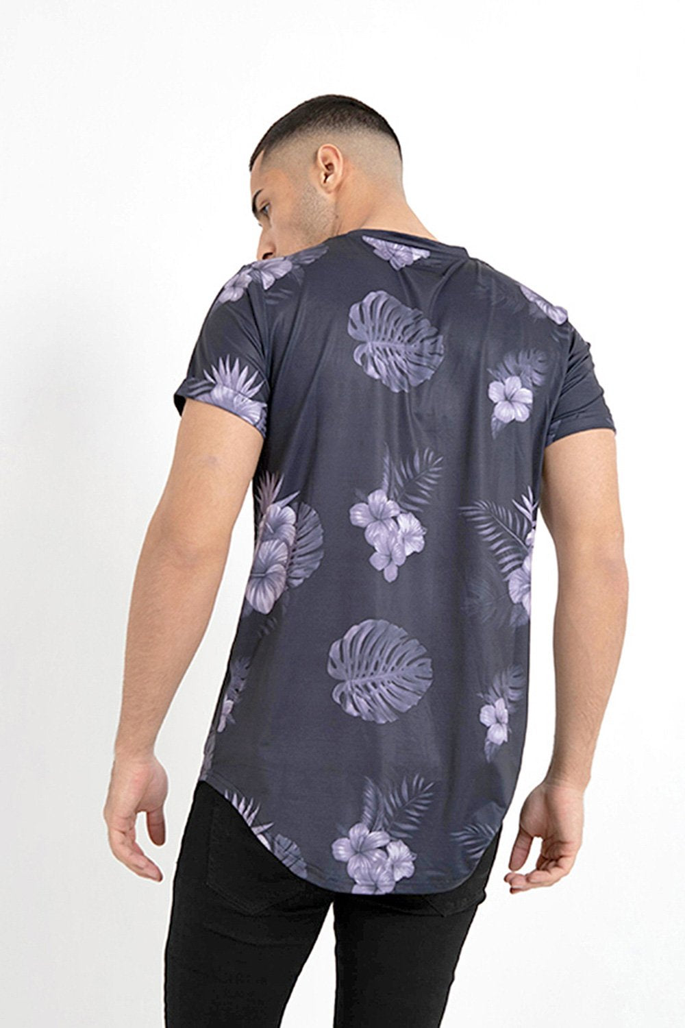 Sixth June - T-shirt flowers stretch Noir