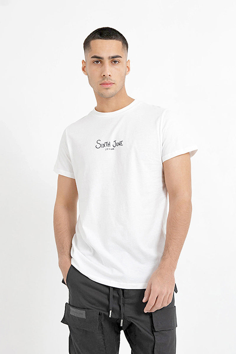 Sixth June - T-shirt squelette arrière Blanc