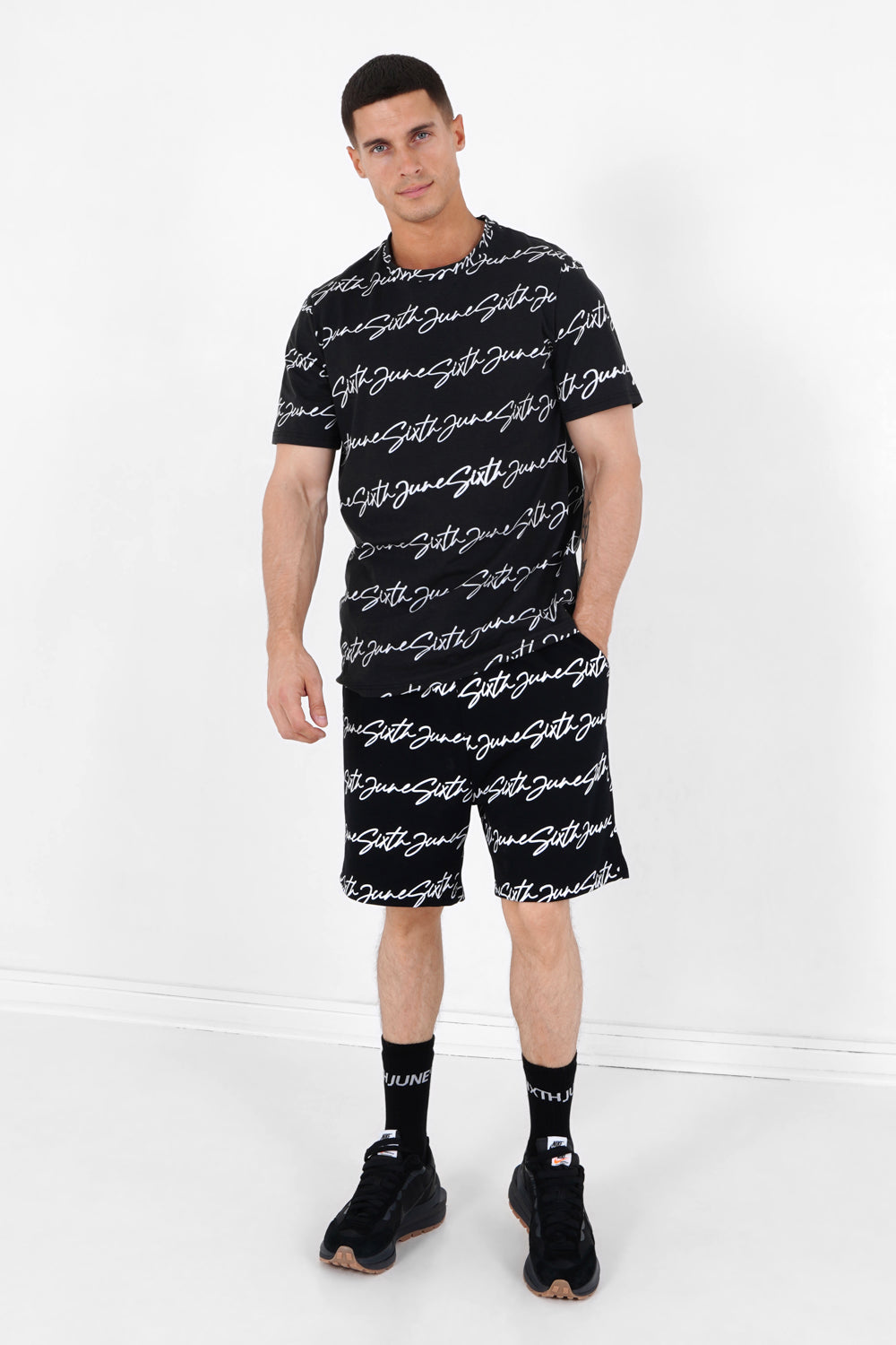 Sixth June - T-shirt logo signature Noir