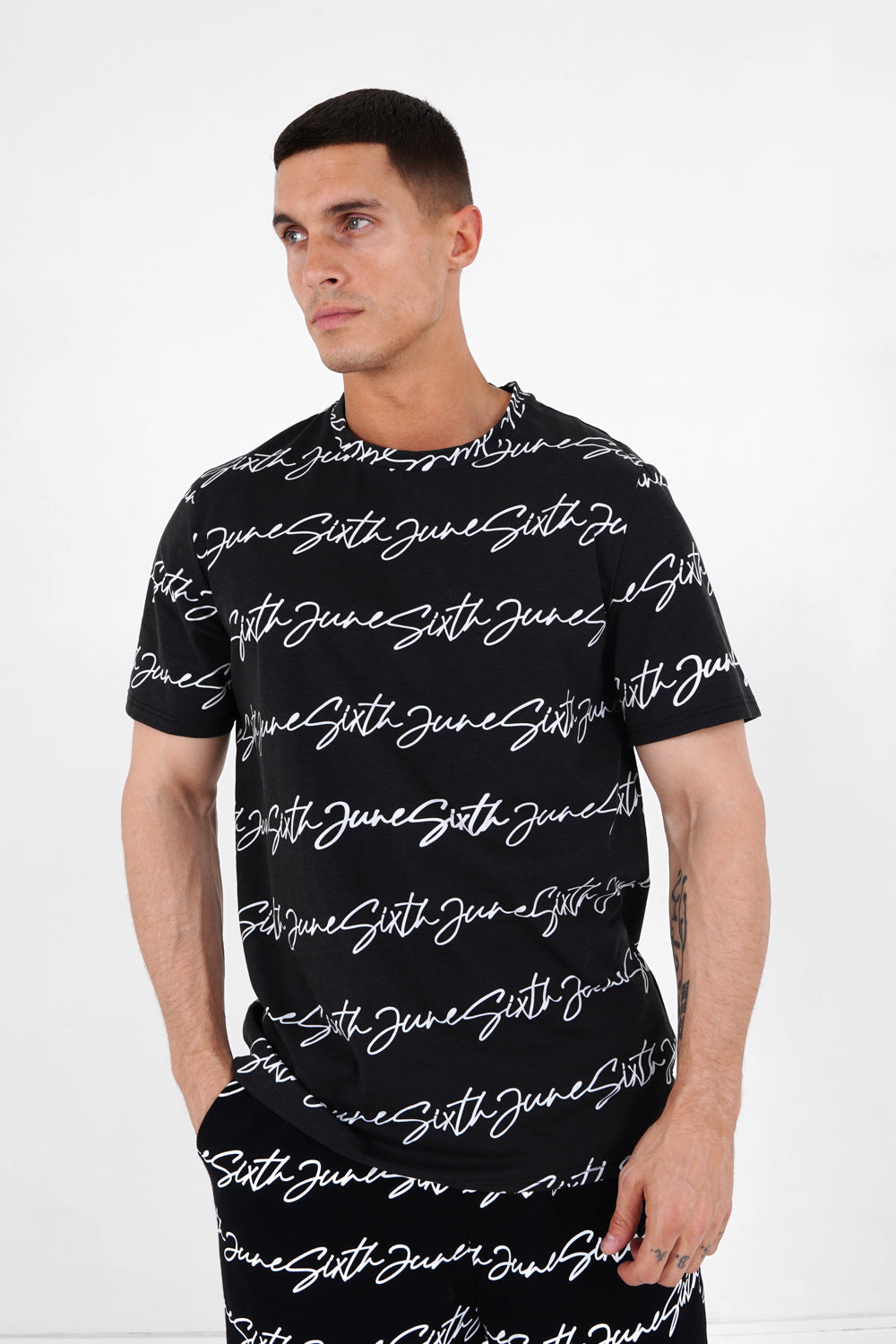 Sixth June - T-shirt logo signature Noir