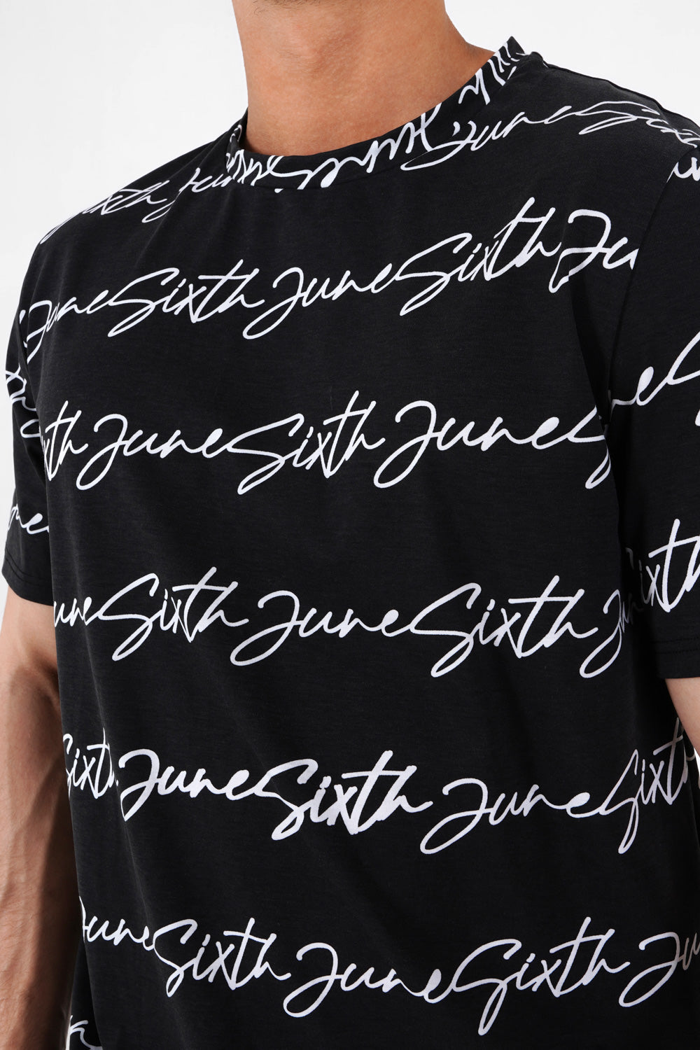 Sixth June - T-shirt logo signature Noir
