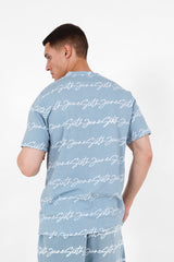 Sixth June - T-shirt logo signature Bleu clair