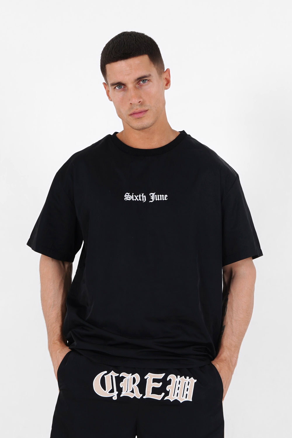 Sixth June - T-shirt oversize gothique Noir