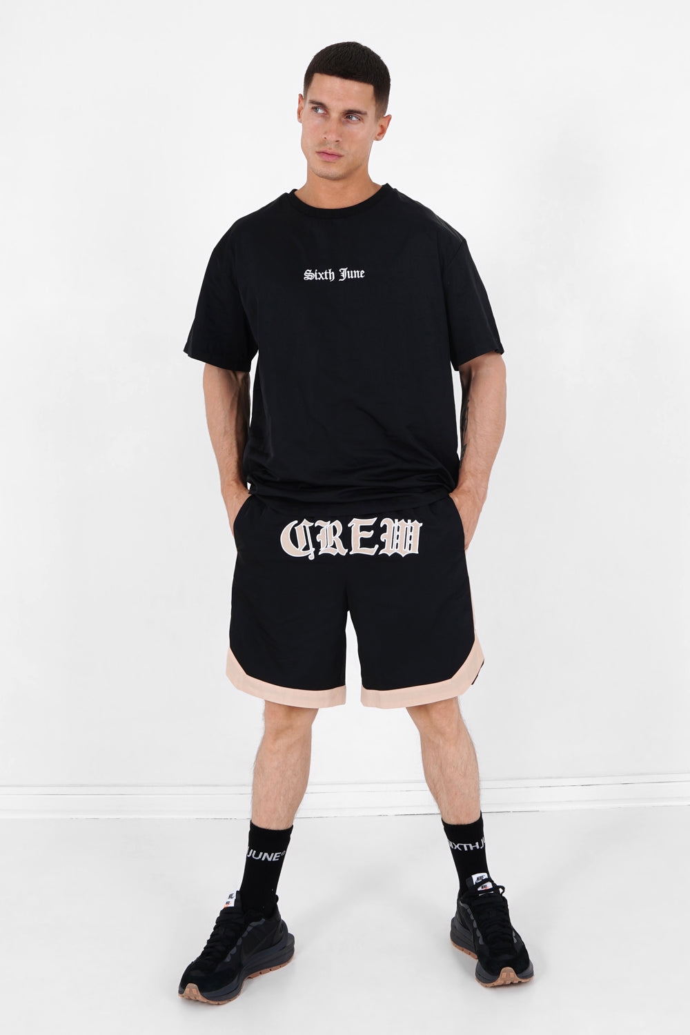 Sixth June - T-shirt oversize gothique Noir