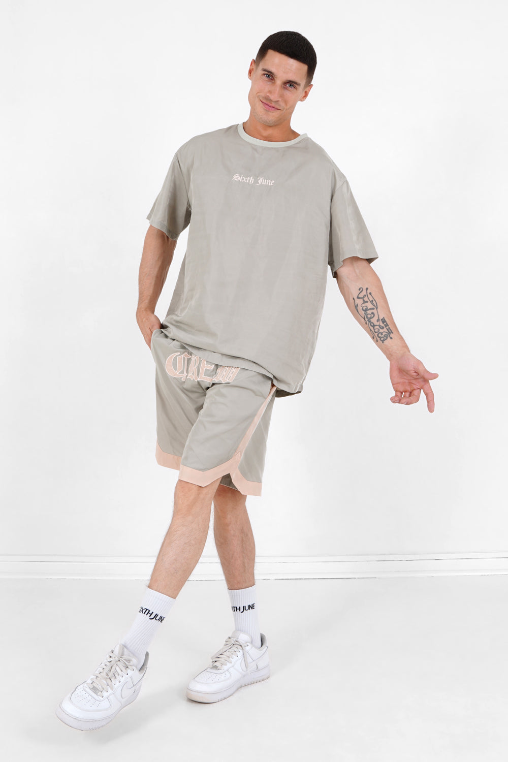 Sixth June - T-shirt oversize gothique Vert clair