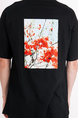 Sixth June - T-shirt manches courtes floral oversize noir