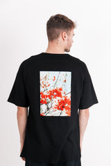 Sixth June - T-shirt manches courtes floral oversize noir