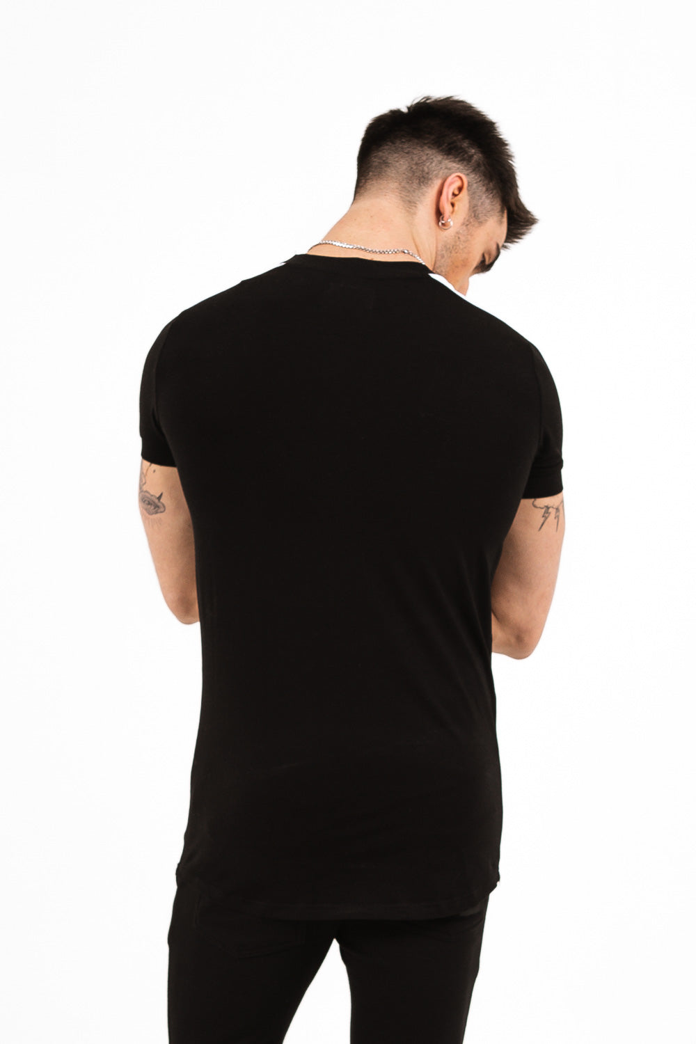 Sixth June - T-shirt logo bandes noir blanc