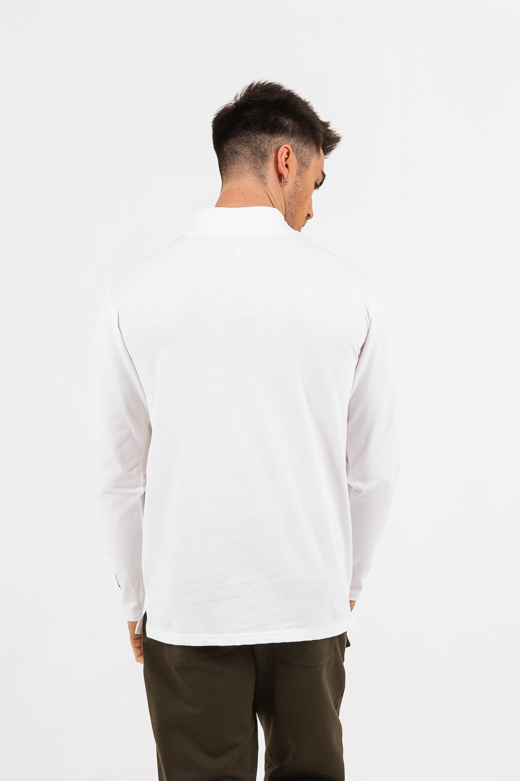 Sixth June - T-shirt col cheminée logo Blanc cassé