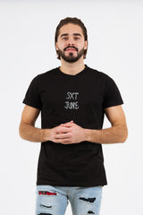 Sixth June - T-shirt imprimé tête de mort Noir Blanc