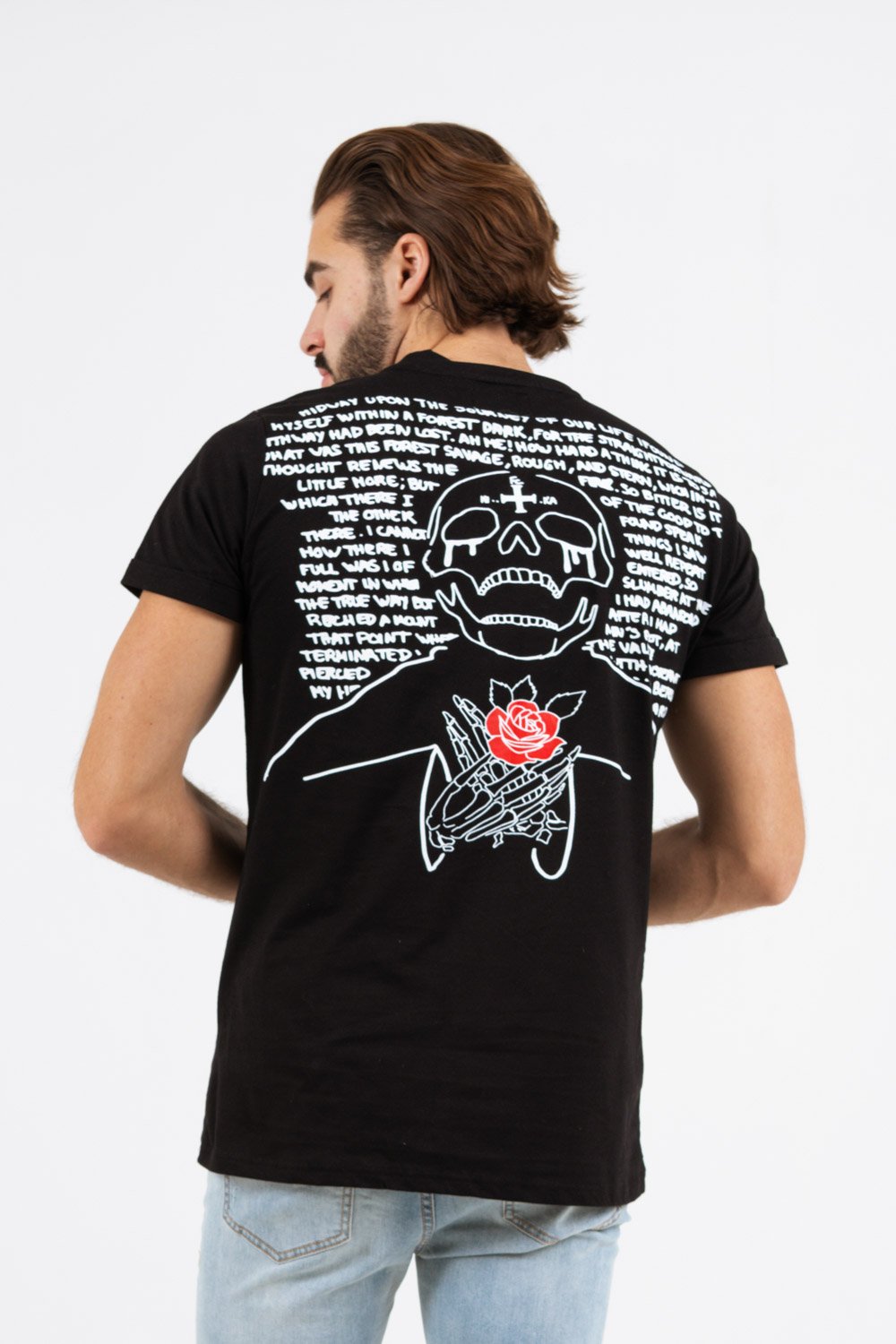 Sixth June - T-shirt imprimé tête de mort Noir Blanc