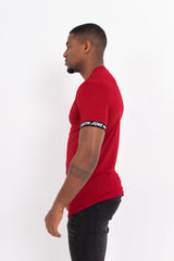 Sixth June - T-shirt moulant logo élastique rouge