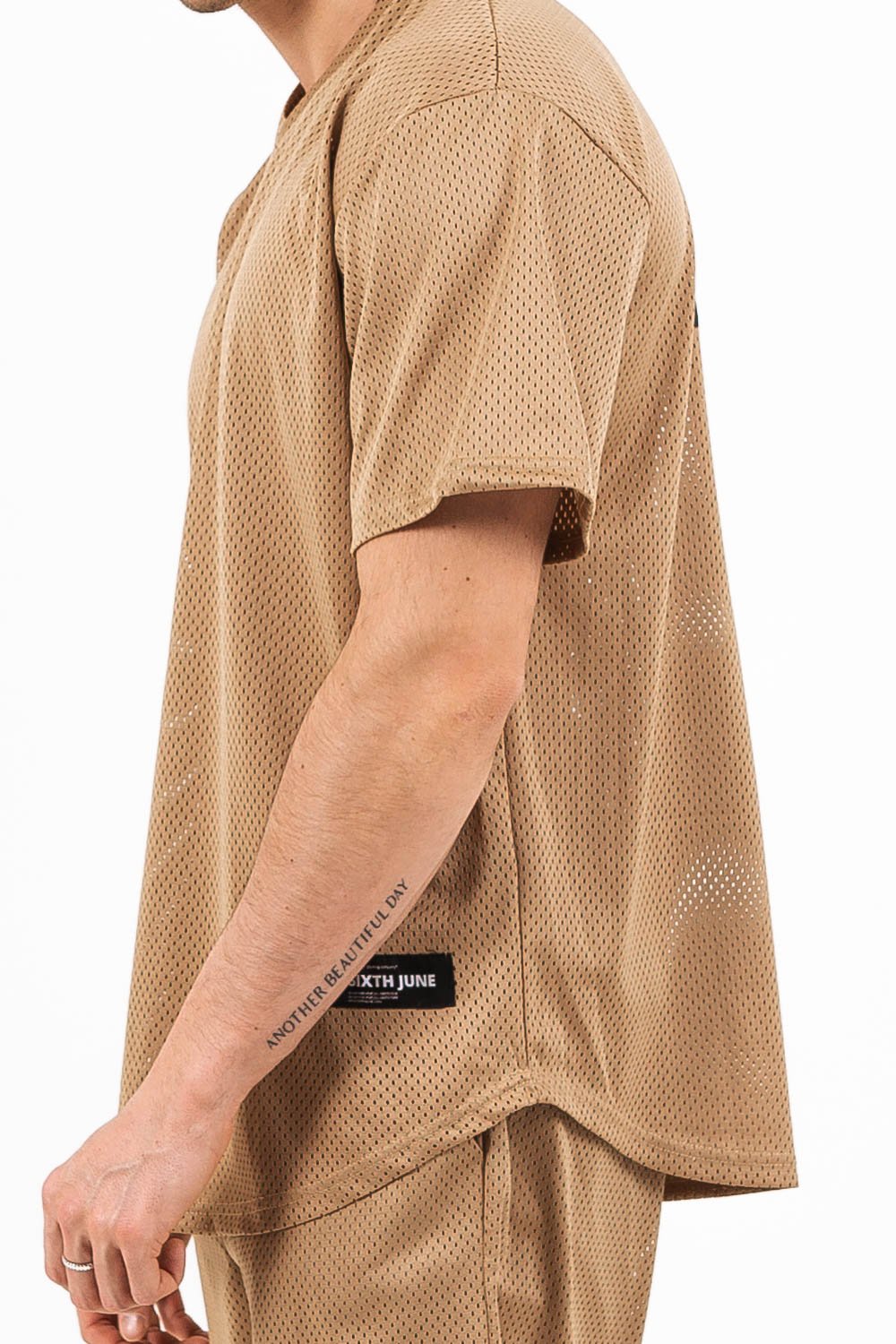 Sixth June - Maillot mesh logo Beige foncé