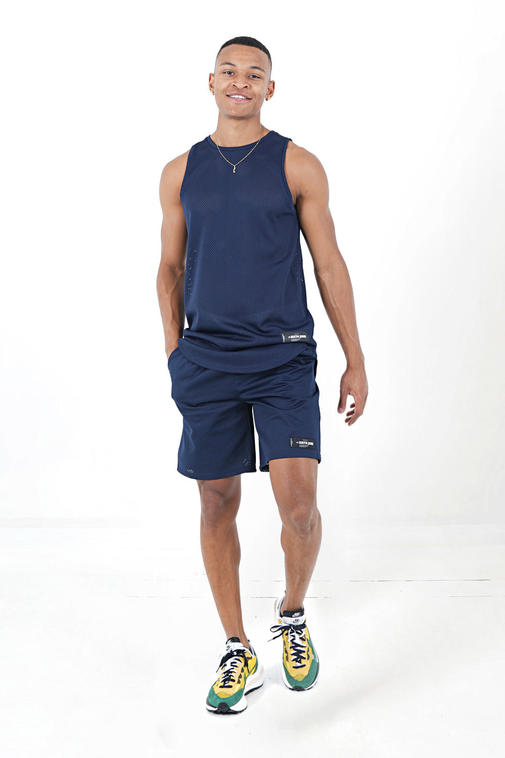 Sixth June - Débardeur maillot mesh Bleu foncé