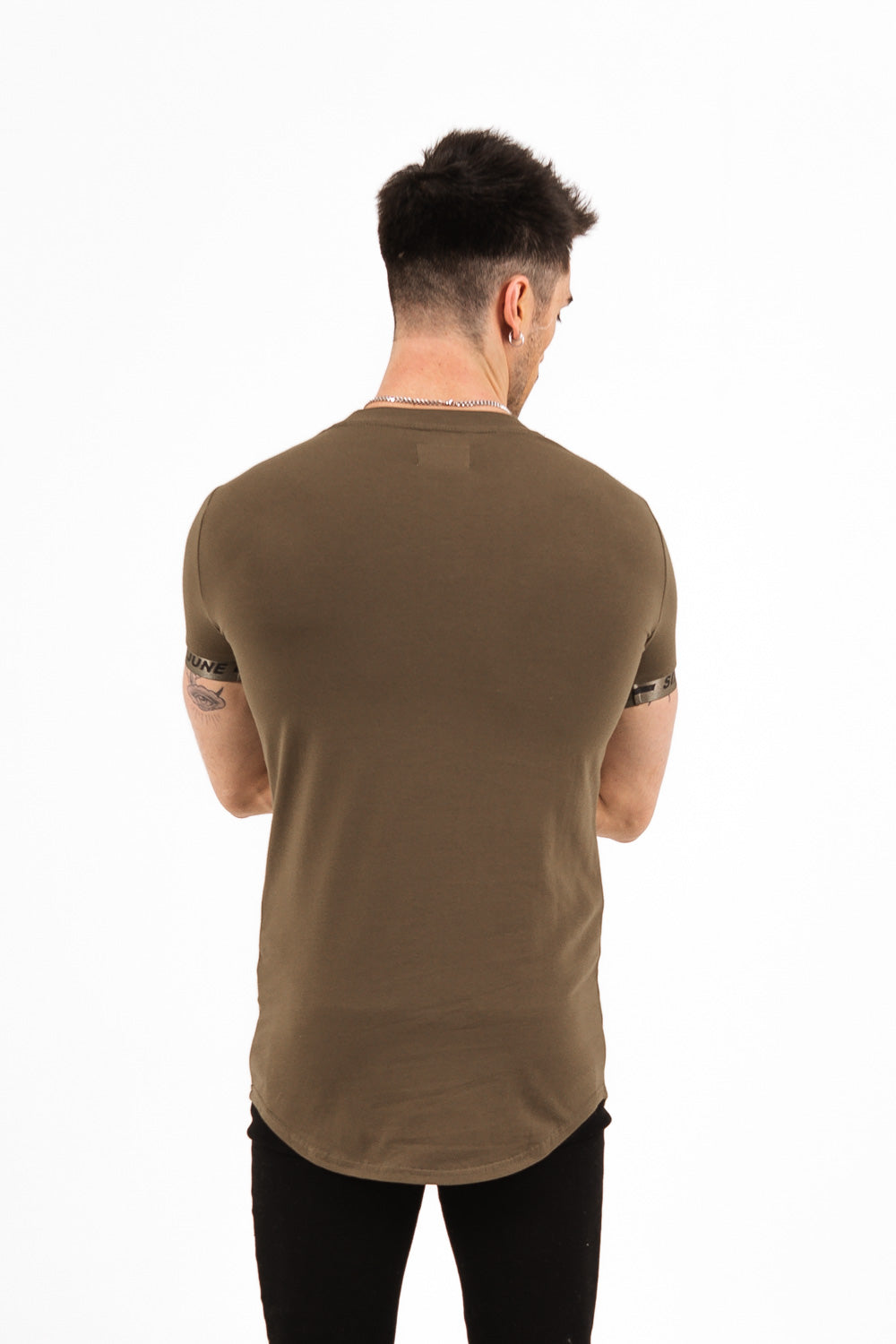 Sixth June - T-shirt logo coton manche vert kaki