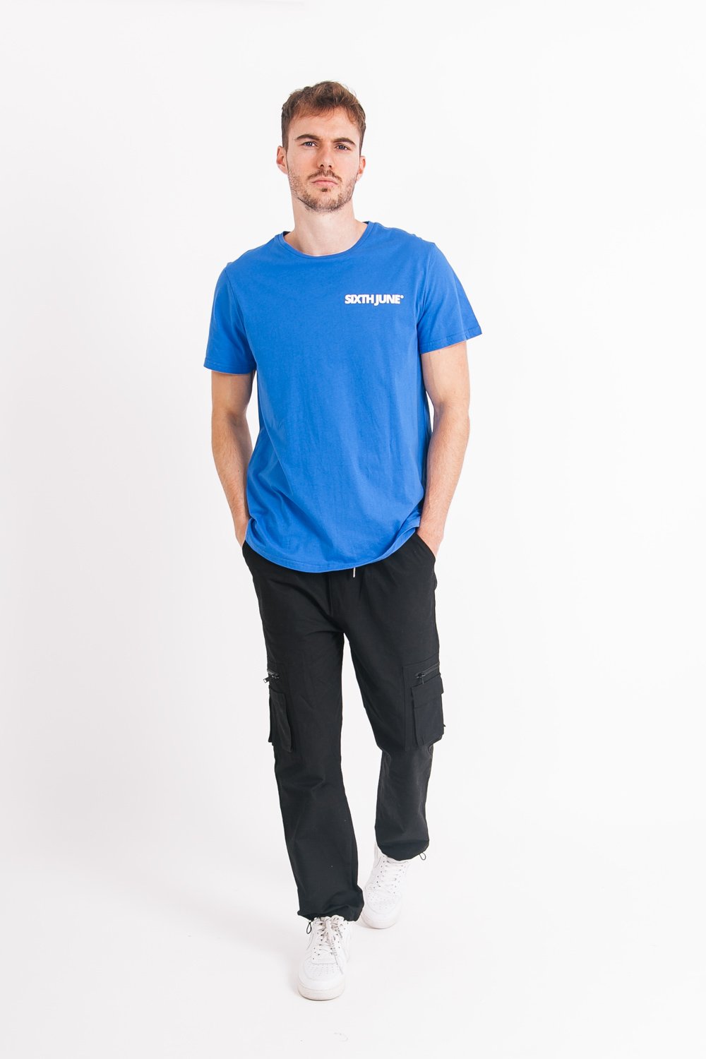 Sixth June - T-shirt logo avant arrière Bleu