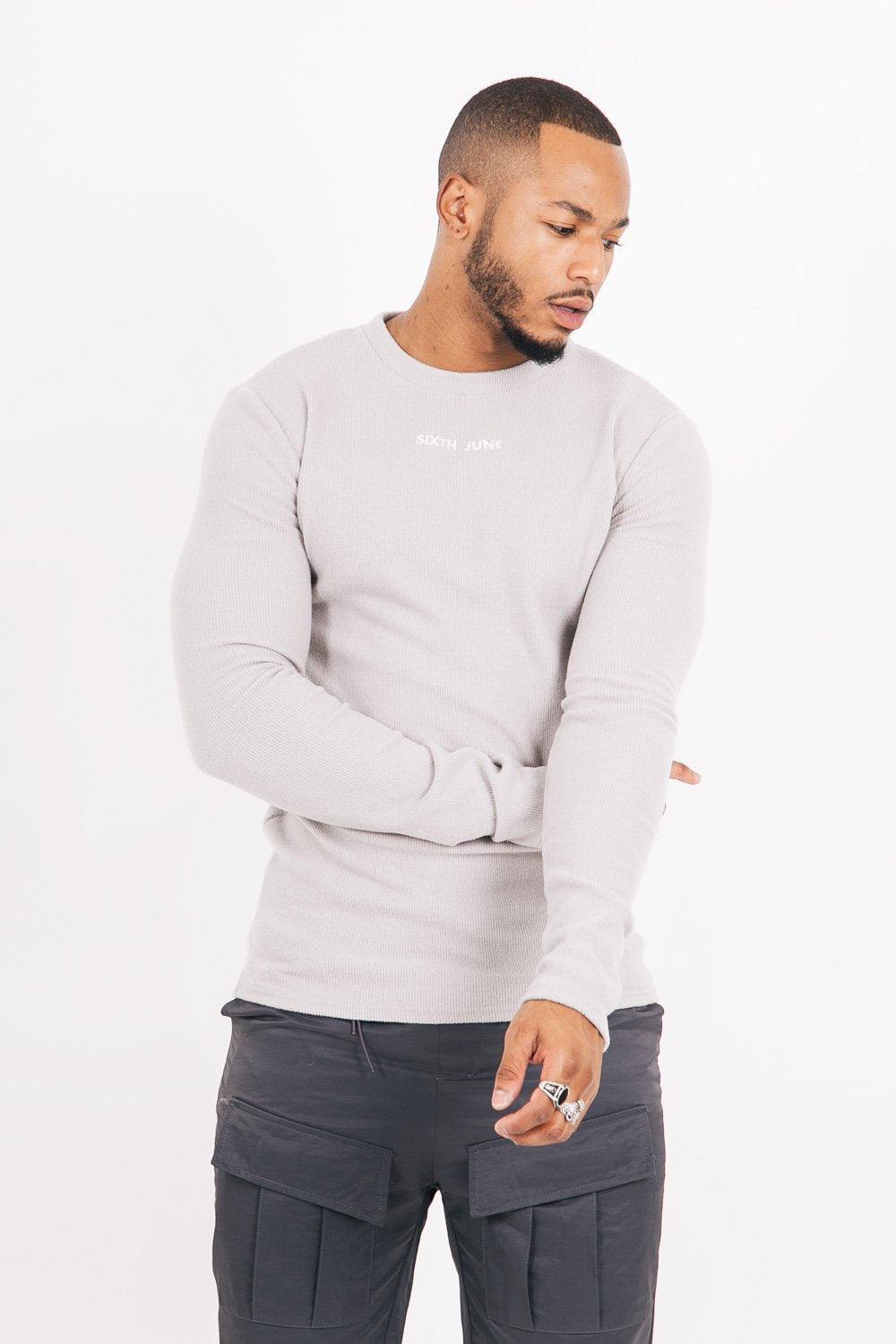 Sixth June - T-shirt polaire logo Gris clair