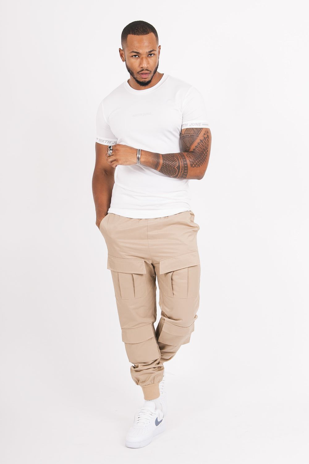 Sixth June - T-shirt maillot logo manche blanc