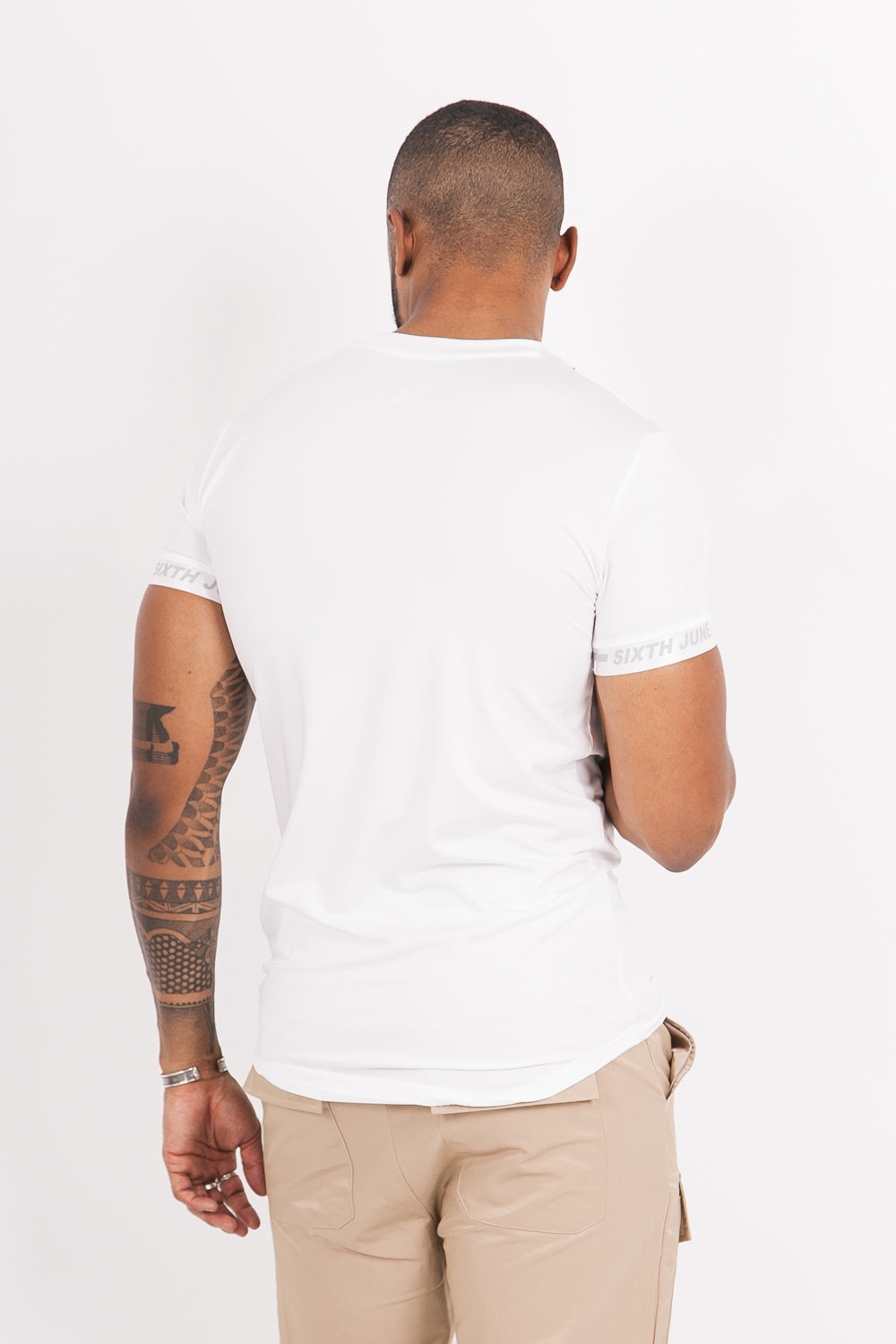 Sixth June - T-shirt maillot logo manche blanc