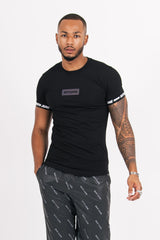 Sixth June - T-shirt iridescent logo manche noir