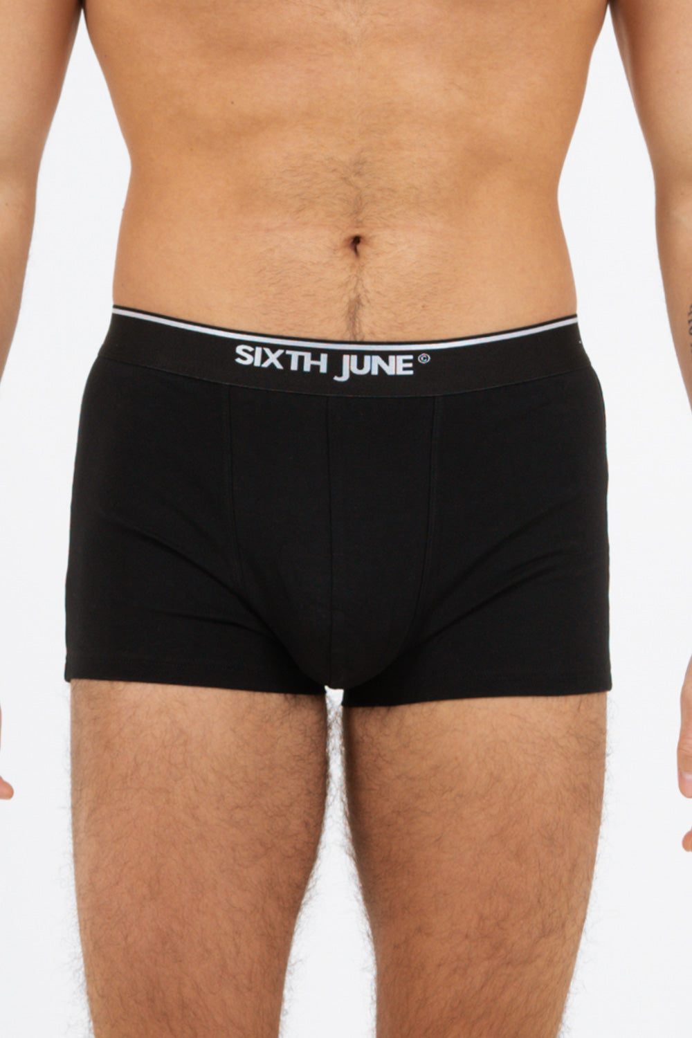 Sixth June - Boxer uni bande Noir
