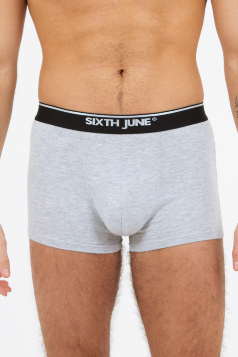 Sixth June - Boxer uni bande Gris