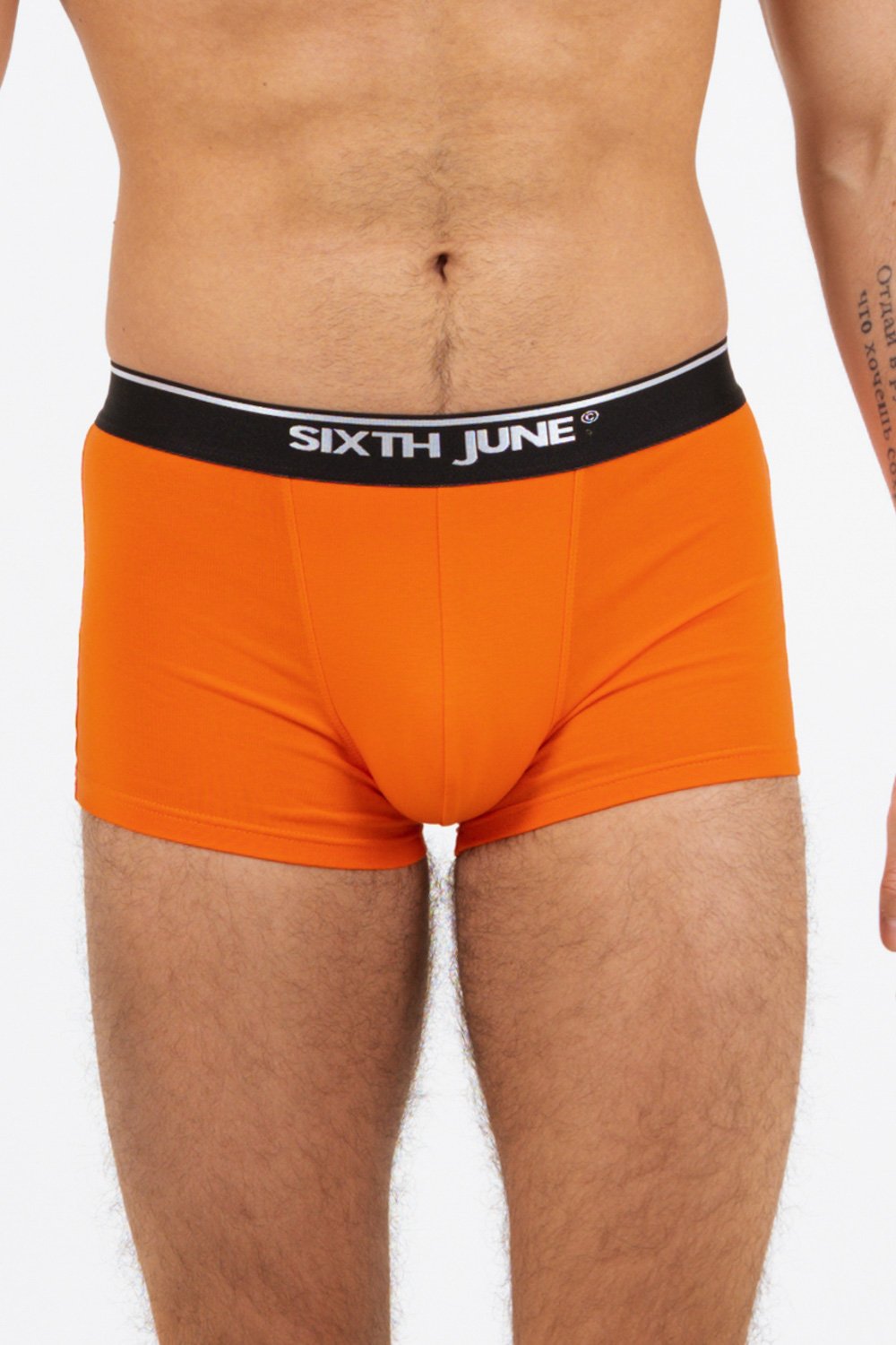 Sixth June - Boxer uni bande Orange