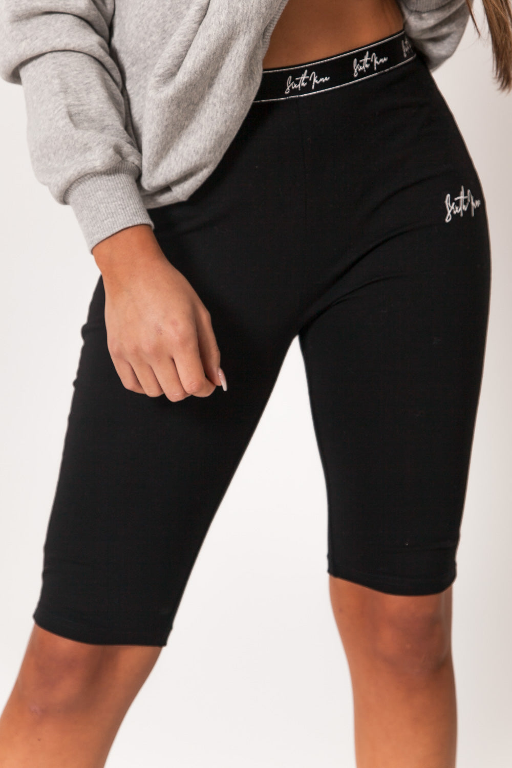 Sixth June - Cycliste bande logo signature noir noir