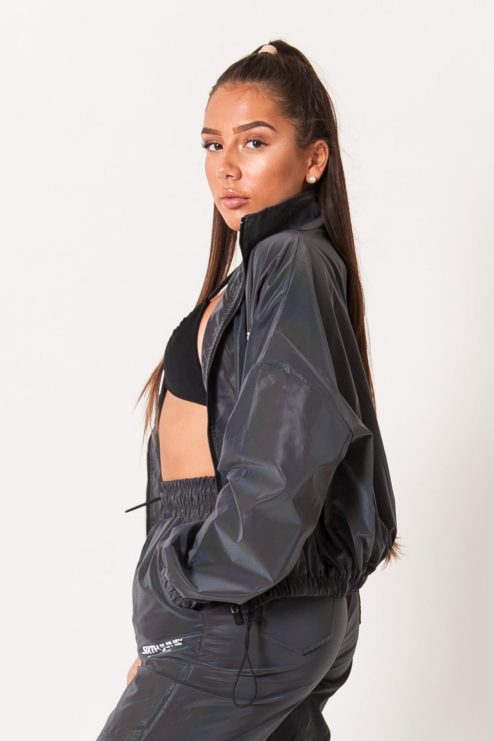 Sixth June - Veste pétrole réfléchissante noir