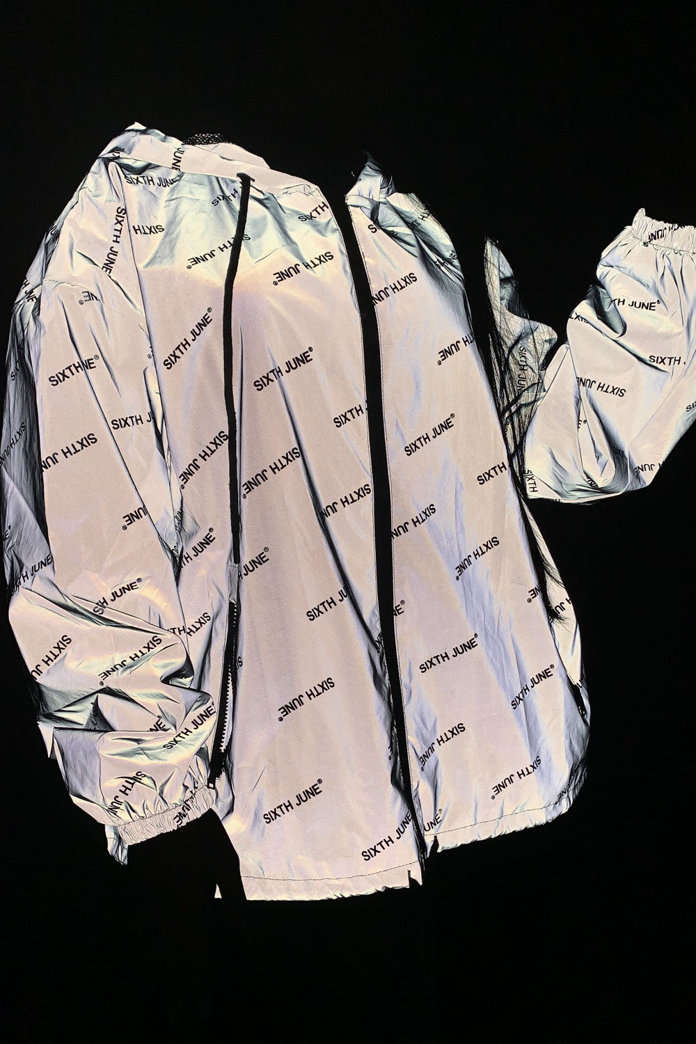 Sixth June - Coupe vent réfléchissant all over gris