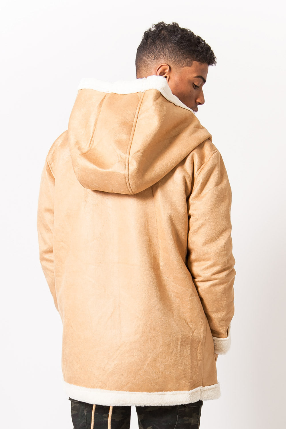 Sixth June - Manteau large peau doublé beige