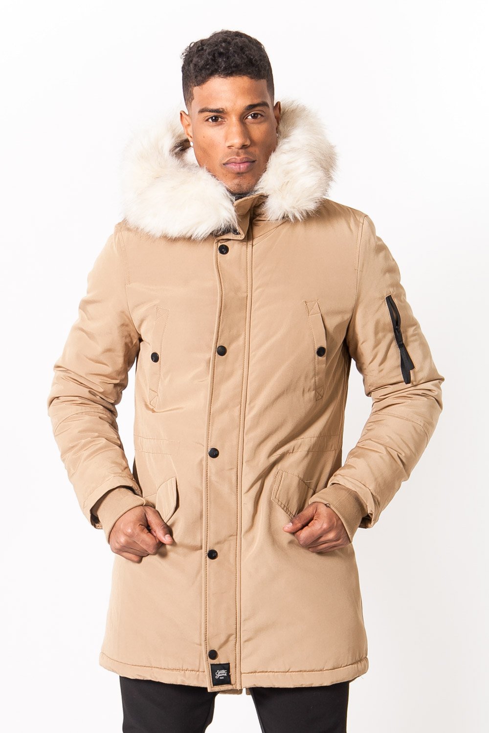 Sixth June - Parka nylon doublure fourrure beige