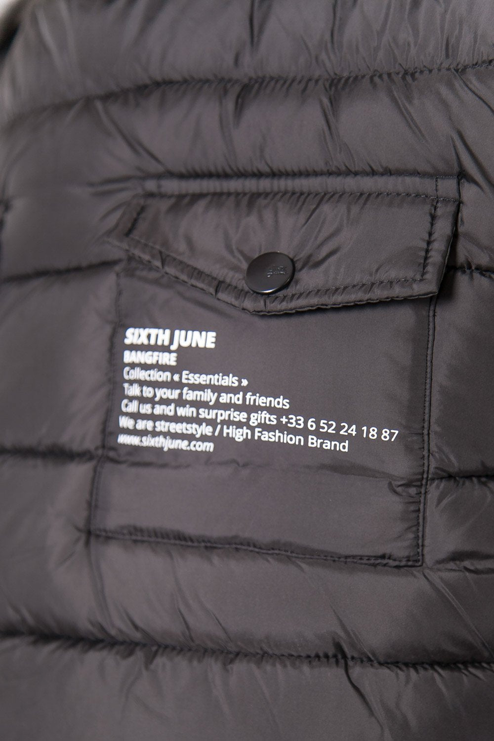 Sixth June - Veste bangfire matelassée sans manches Noir