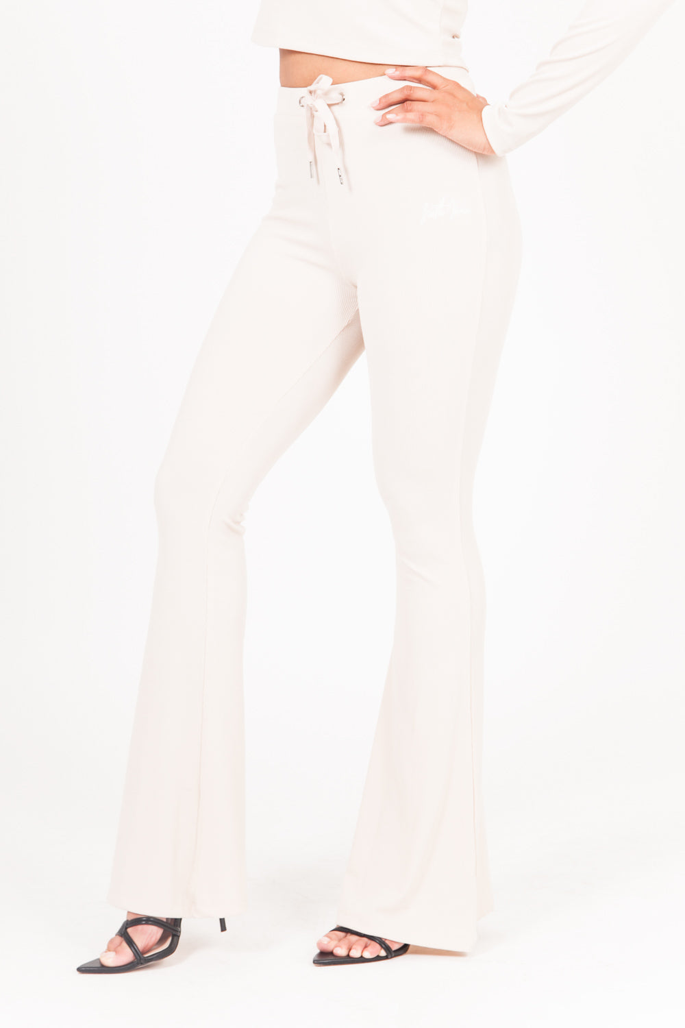 Sixth June - Pantalon flare logo beige